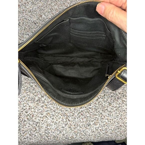Fossil Elise Women's Black Pebbled Leather Crossbody Bag​ - Picture 9 of 9